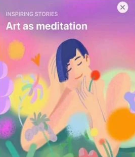 App Store story card: Art as meditation. How SketchAR and W1D1 encourage creativity as self-care.