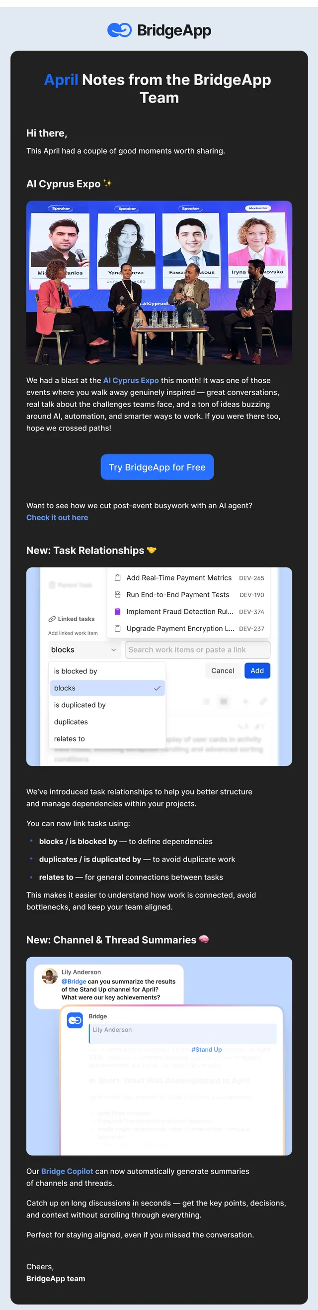 April Notes from the BridgeApp Team