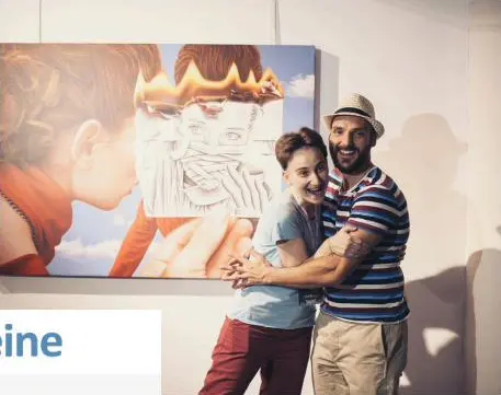 Maria with Ben Heine at his exhibition