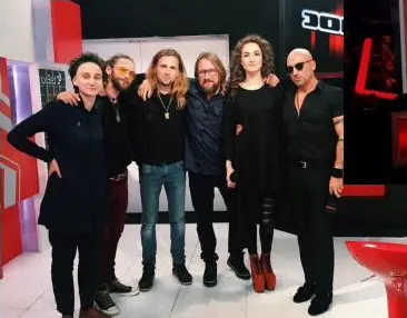 Makenza and team at a TV studio