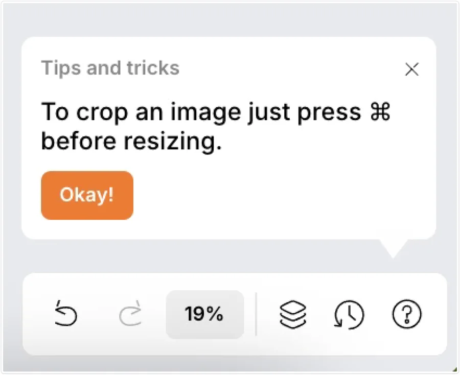 A tip while you work: cropping an image.