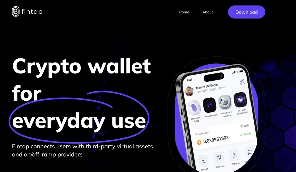 Fintap: “Crypto wallet for everyday use”.